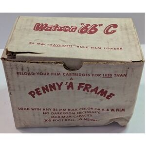 Watson 66B 35mm Daylight Bulk Film Loader Black Good Vintage Photography Gear